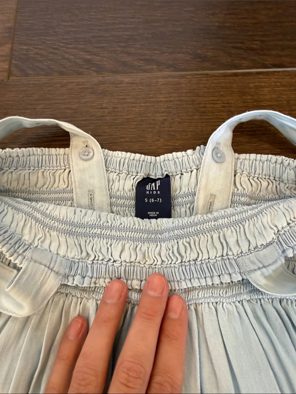 GAP Light Blue Smocked Strap Sundress